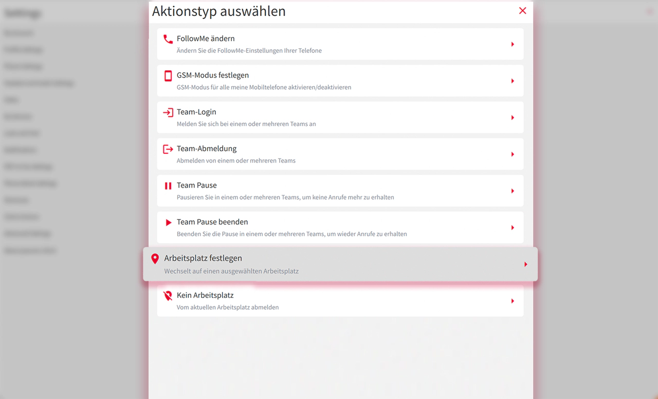 Image - pascom App Profil Aktionen Overview