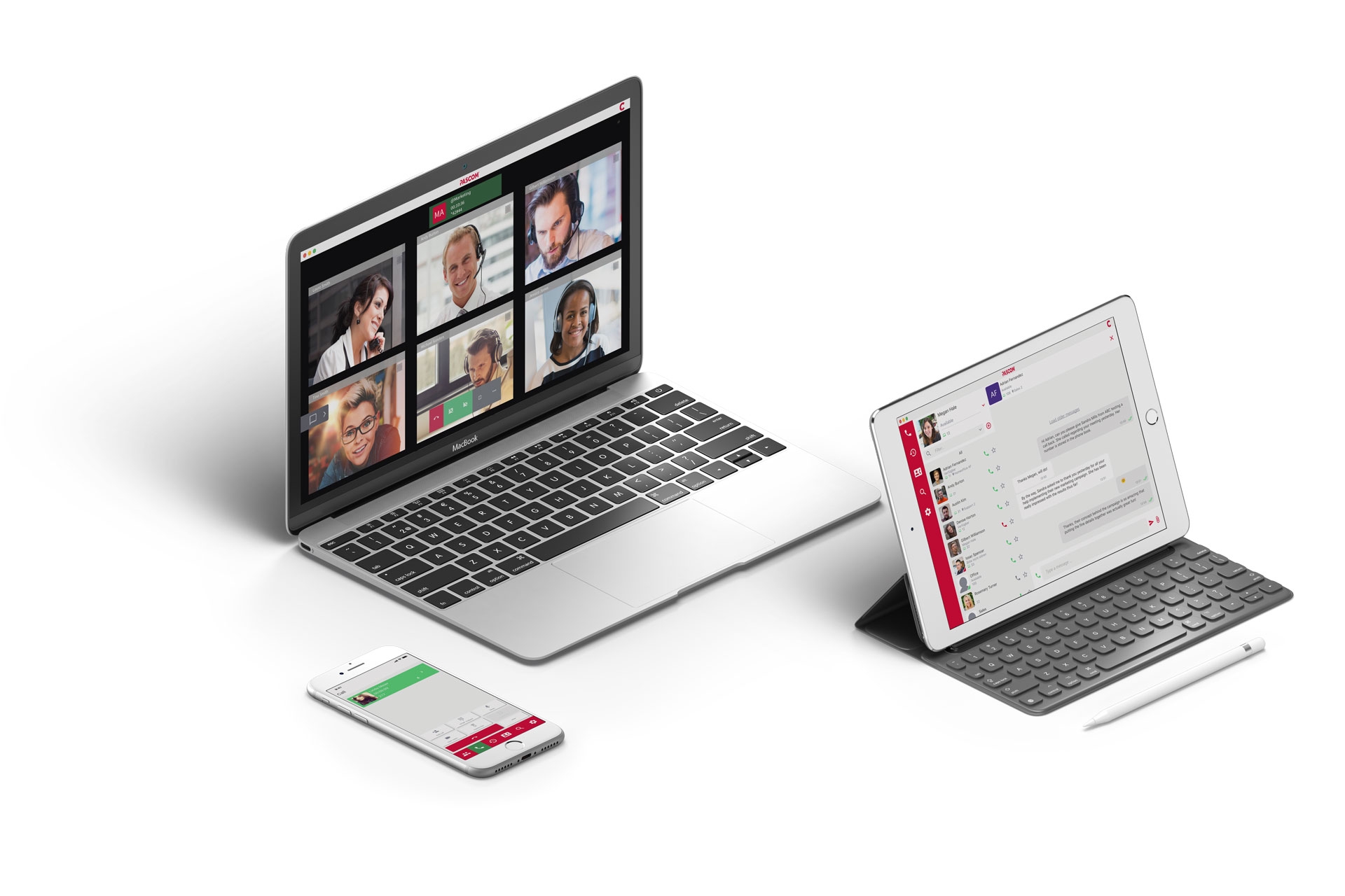pascom Unified Communications und Team Collaboration Apps