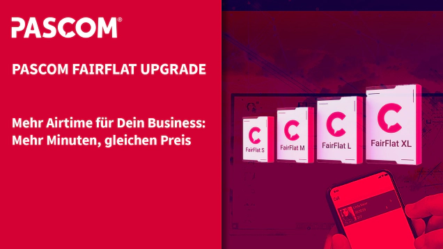 Mehr fürs gleiche Geld: PASCOM FairFlat Kunden erhalten ab sofort mehr Inklusivminuten.