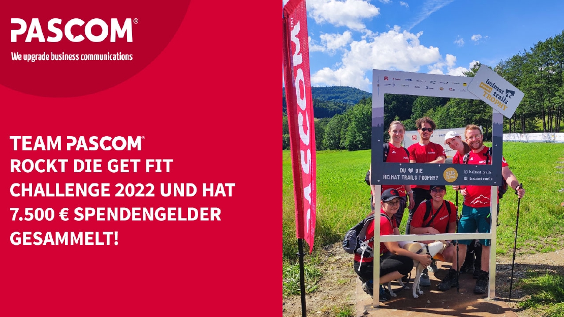 Wir haben 7.500 € Spendengelder gesammelt - pascom Get Fit Challenge 2022