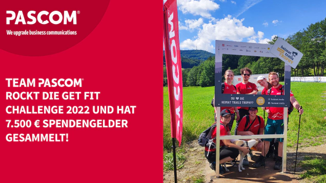 Wir haben 7.500 € Spendengelder gesammelt - pascom Get Fit Challenge 2022