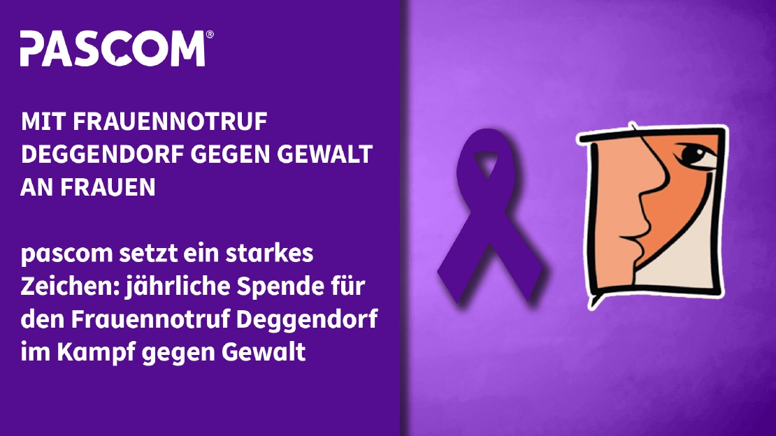 pascom setzt ein starkes Zeichen: jährliche Spende für den Frauennotruf Deggendorf im Kampf gegen Gewalt