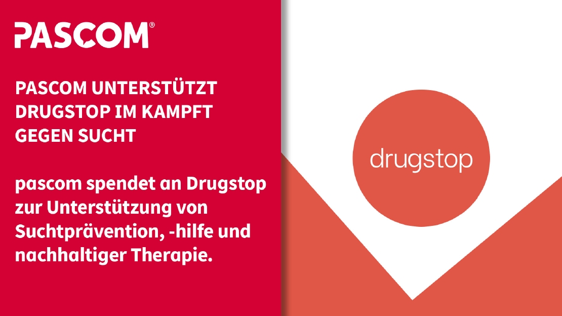PASCOM Unterstützt Drugstop im Kampf gegen die Sucht