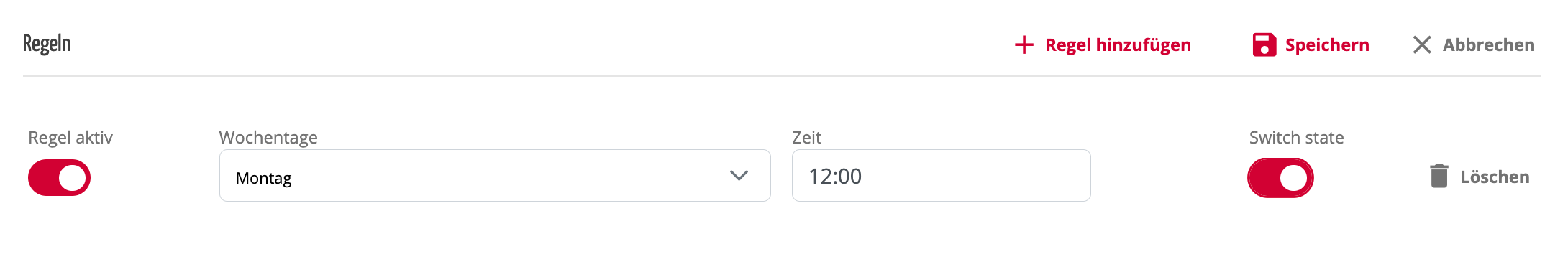 Zeitgesteuerten Durchwahlschalter Regeln erstellen