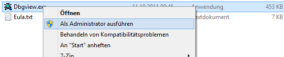 DebugView öffnen