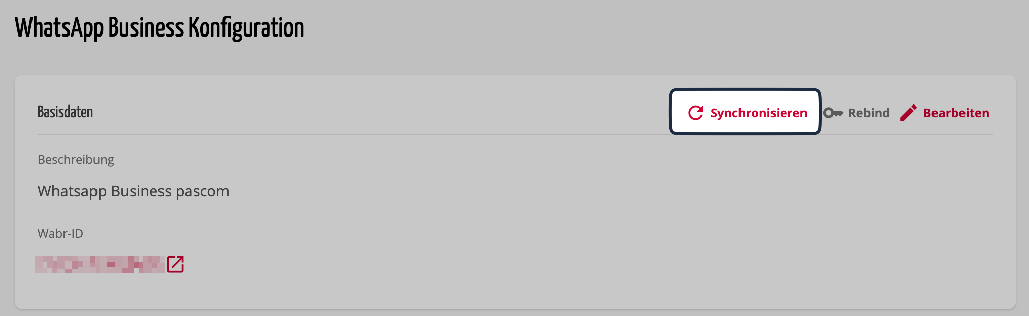 WhatsApp Business Connector sync