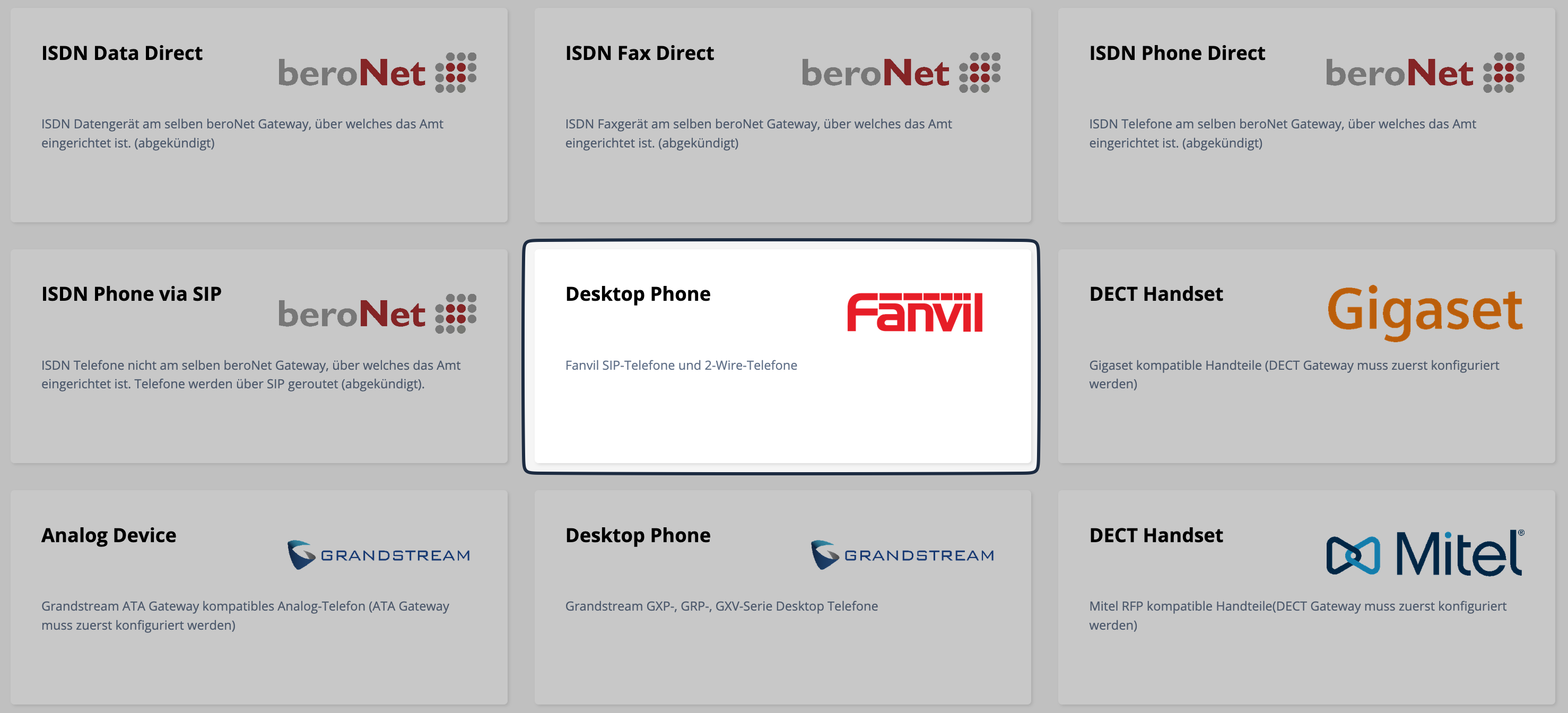 Neues Fanvil Endgerät einrichten