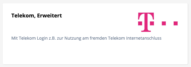 Telekom, Erweitert Amtsvorlage