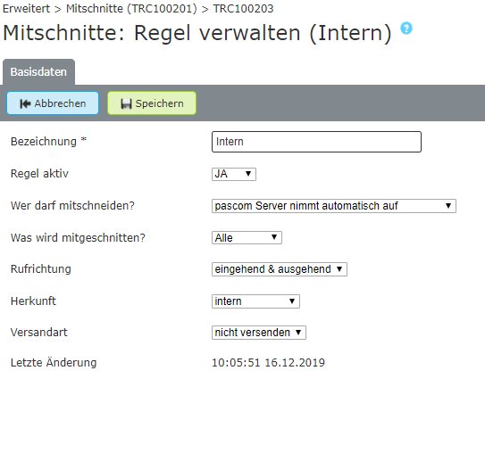 Screenshot - Mitschnitt Regeln