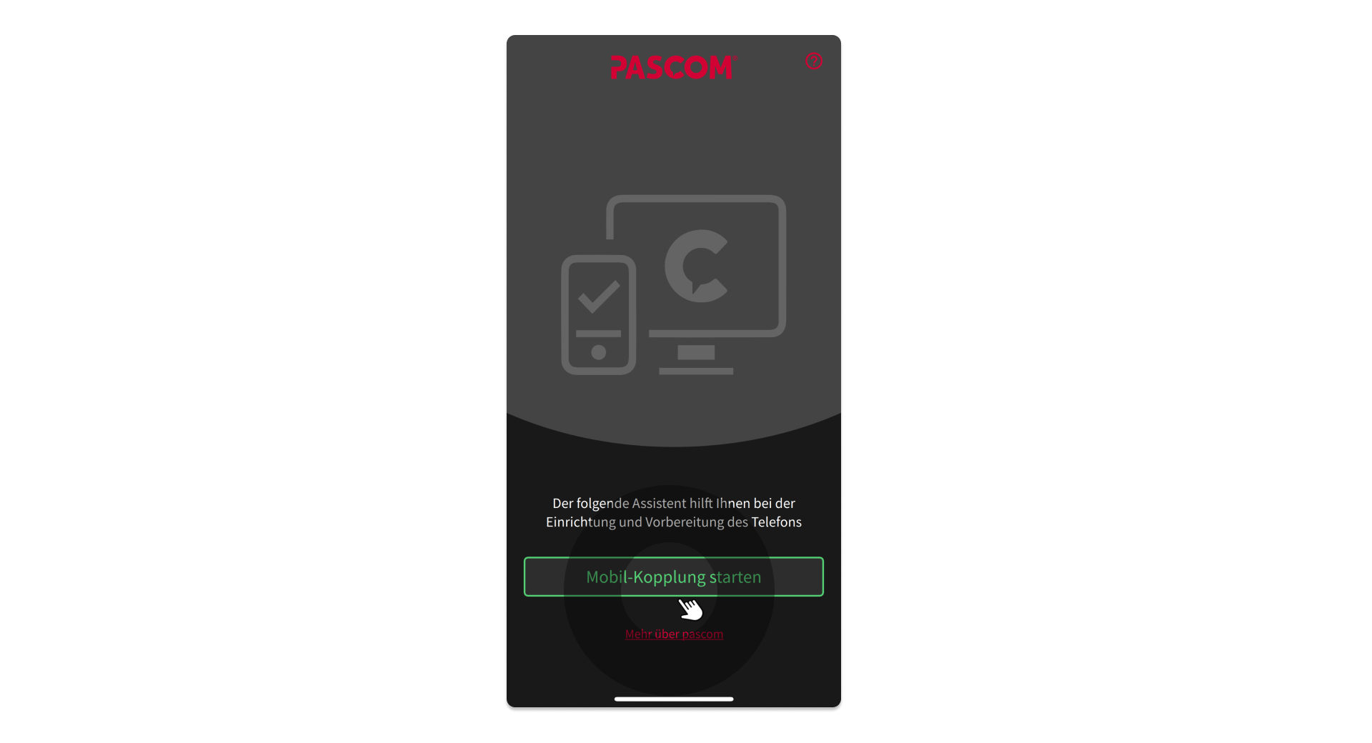 Mobile pairing starten