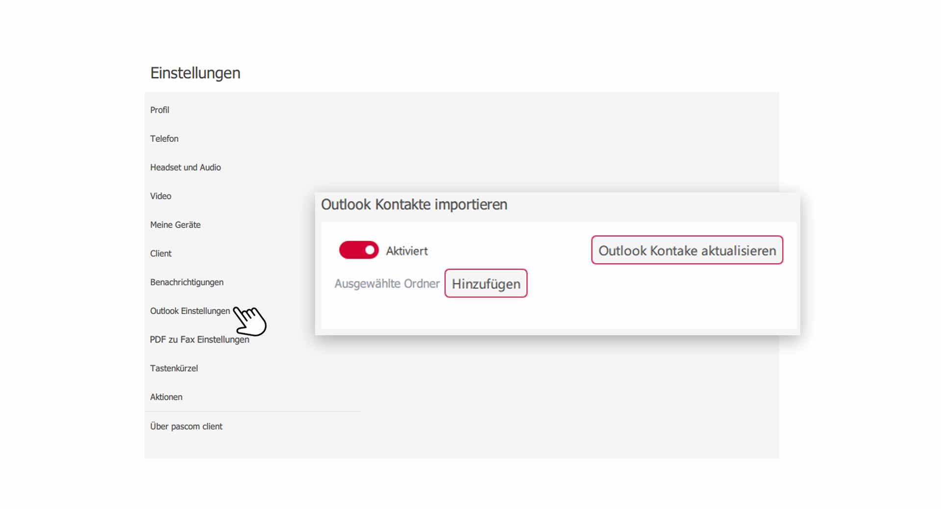 Outlook Einstellungen