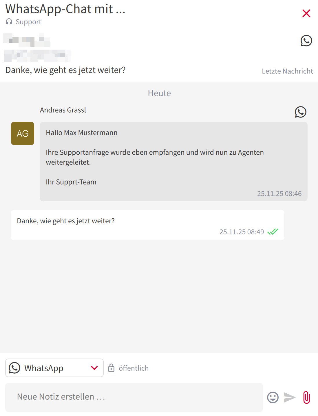WhatsApp Chat details