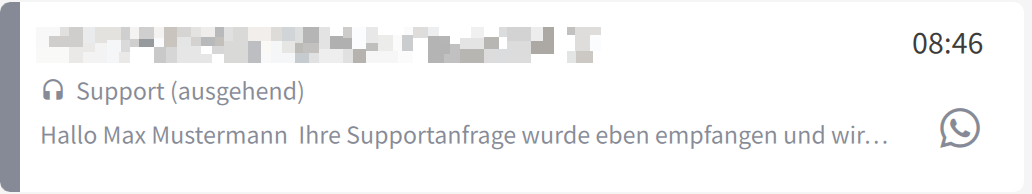 WhatsApp Konversation