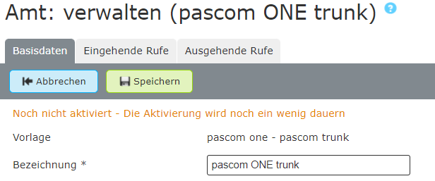 Rufnummernstatus