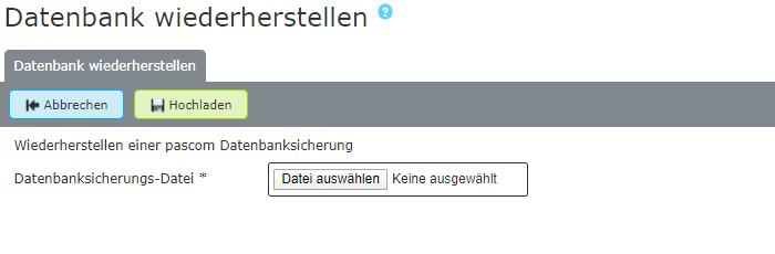 Datenbank wiederherstellen