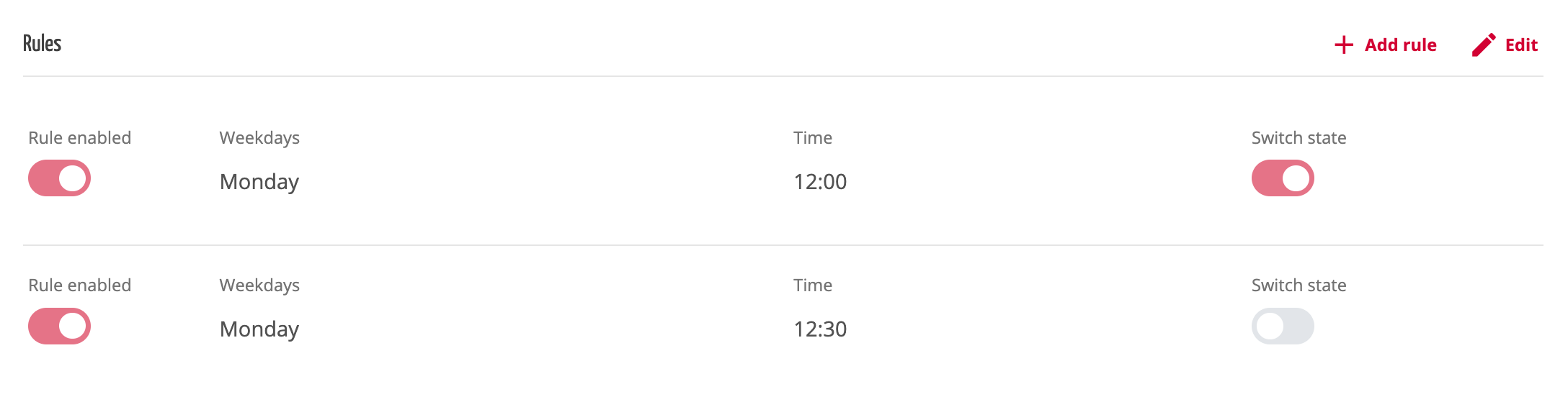 Create time-controlled extension switch rules