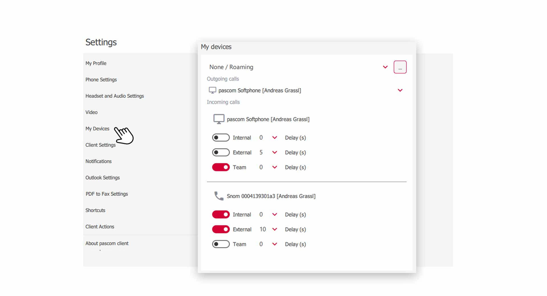 Device Control Settings