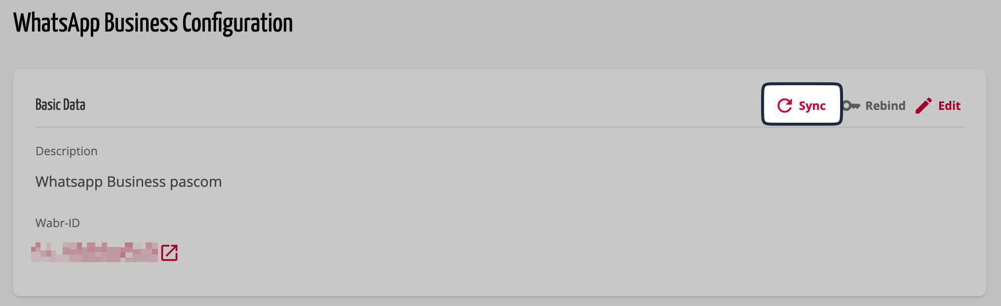 WhatsApp Business Connector sync