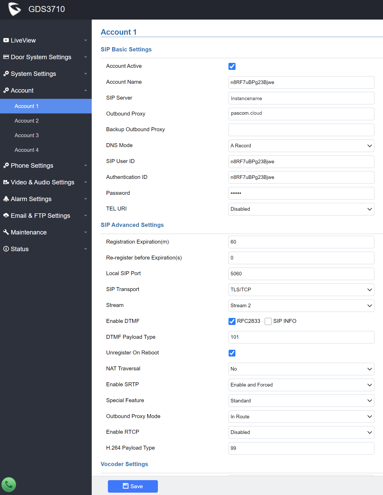 Grandstream Configuration