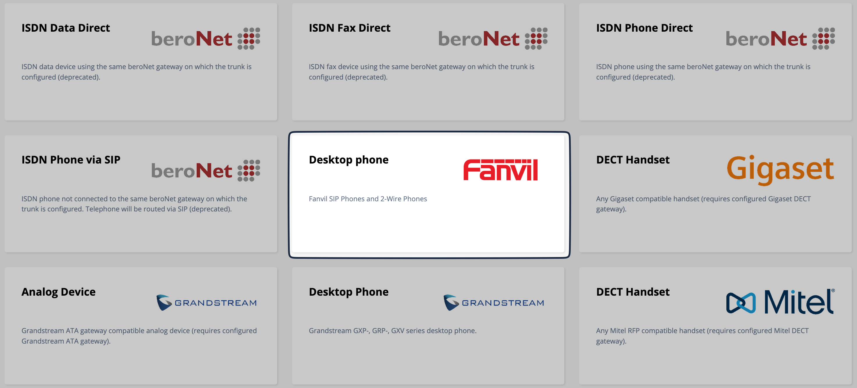 Set up new Fanvil endpoint