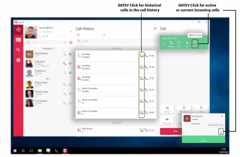 Perform DATEV click