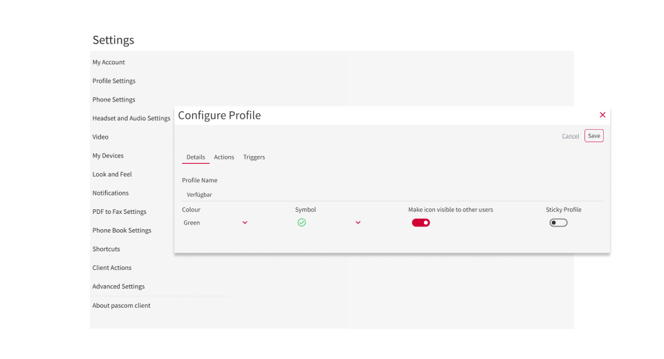 configurate profiles