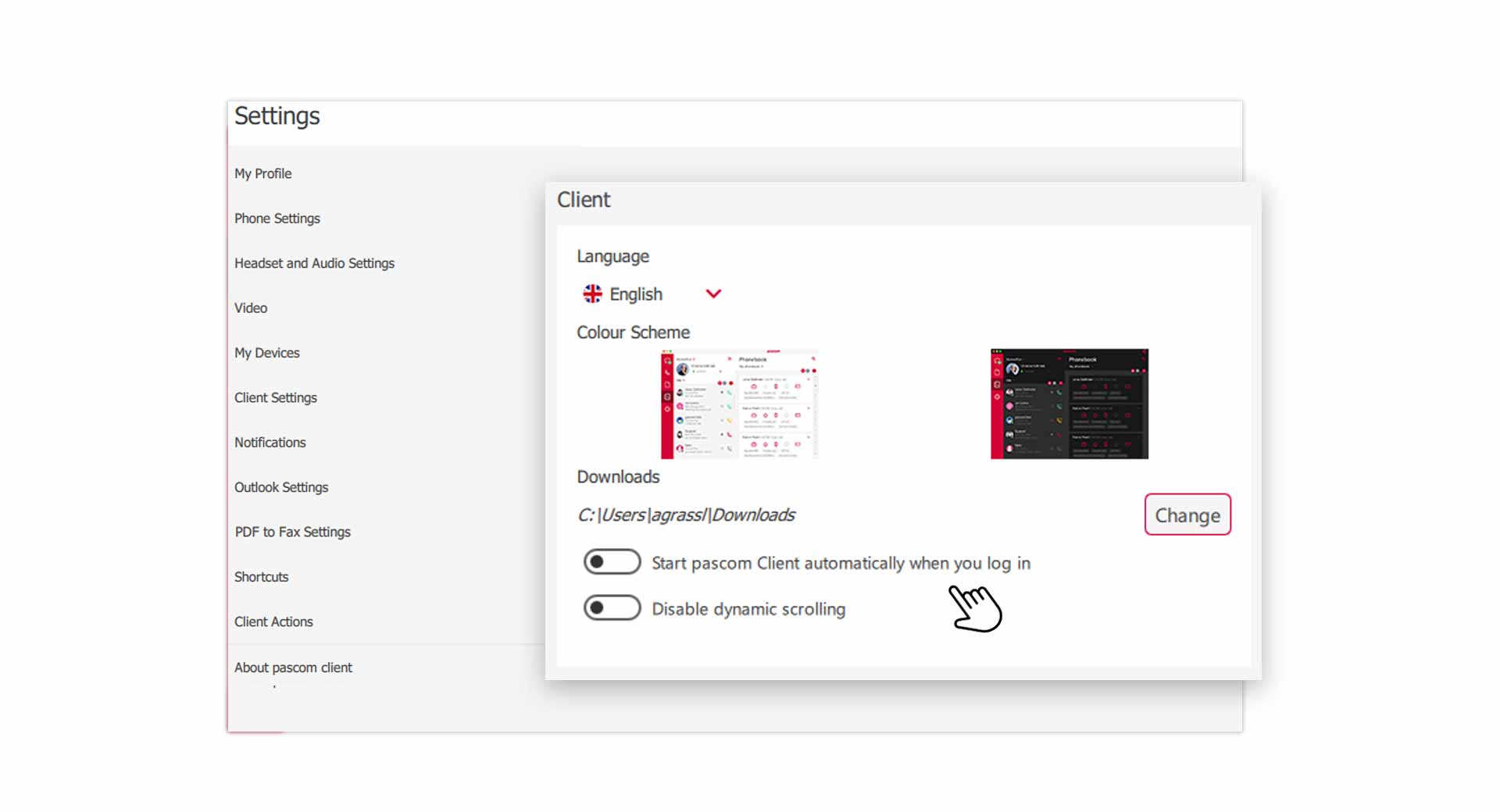 Start pascom Client automatically