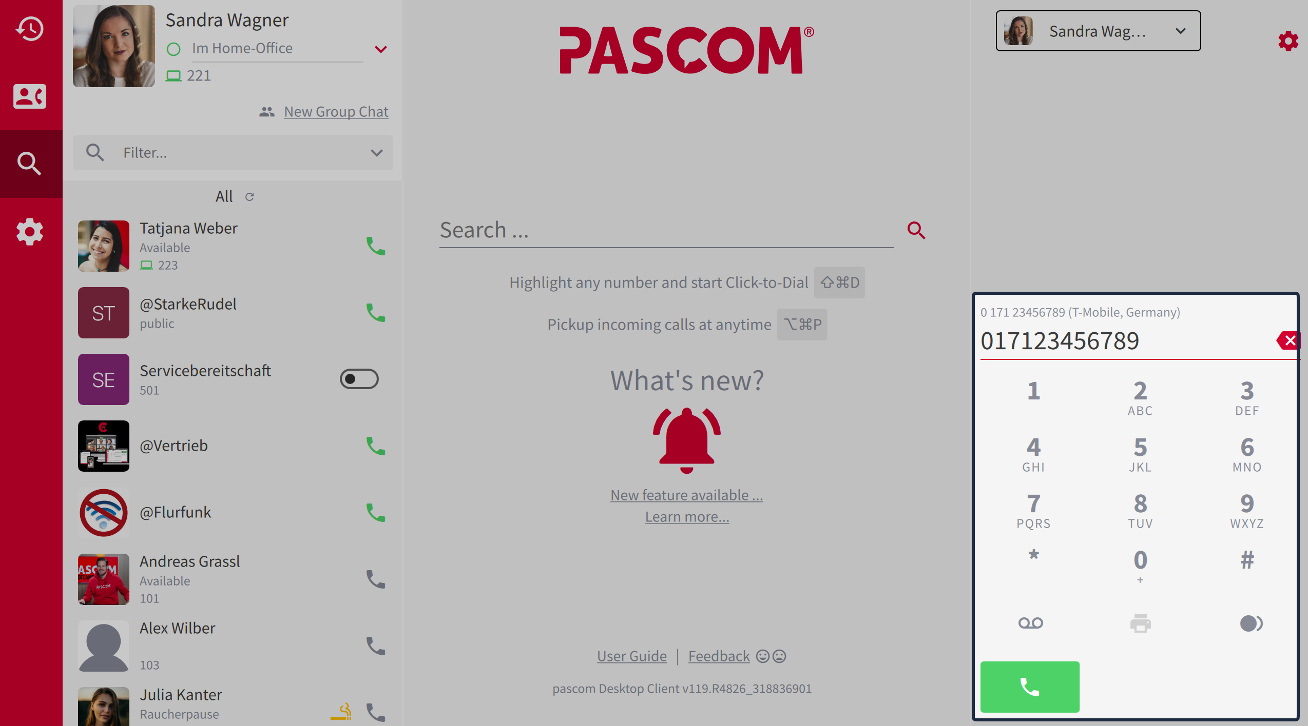 Number entry via the dialpad