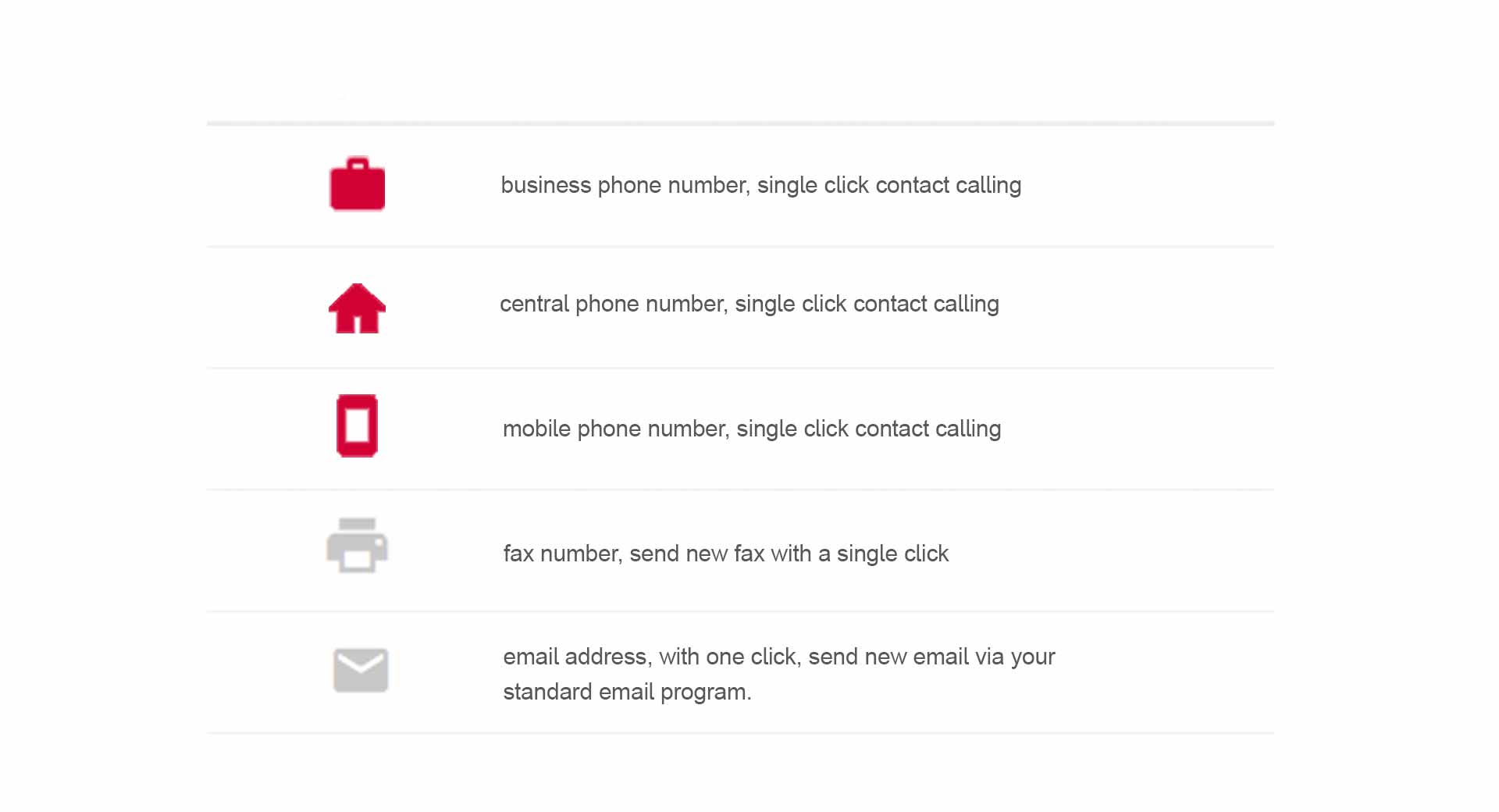 Phonebook symbols