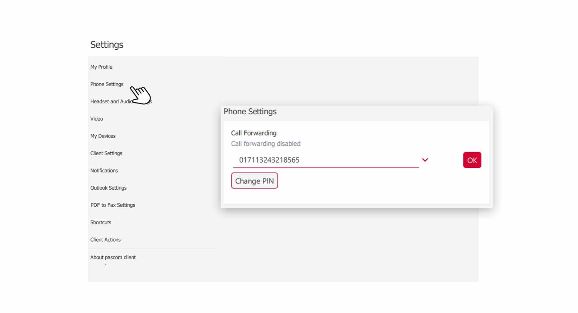 Set up call forwarding