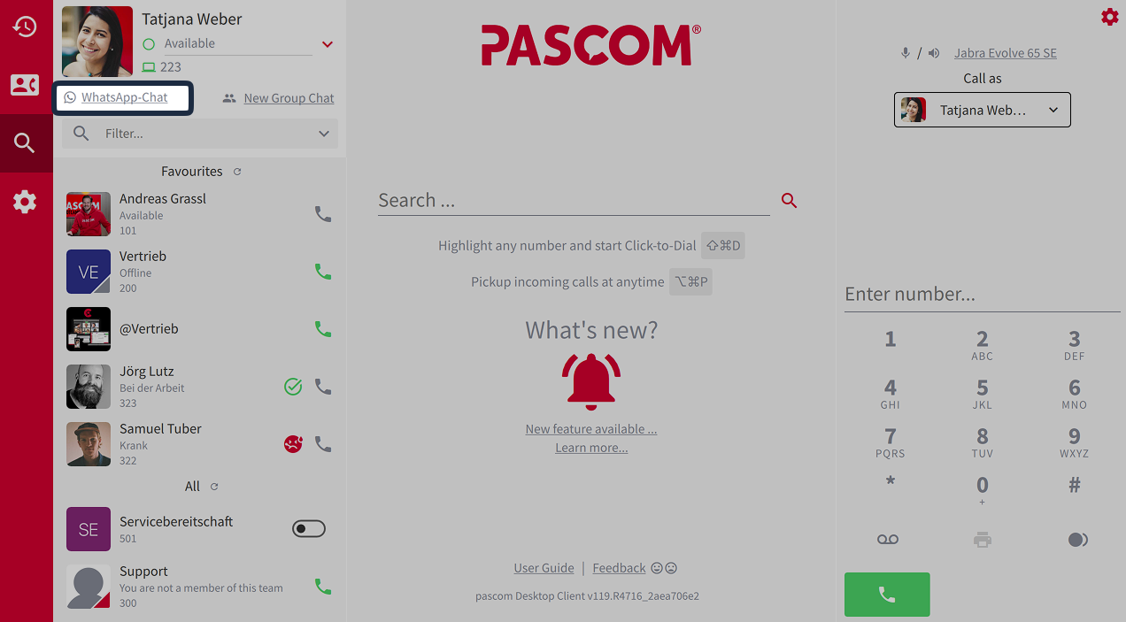 Start new WhatsApp conversation via template