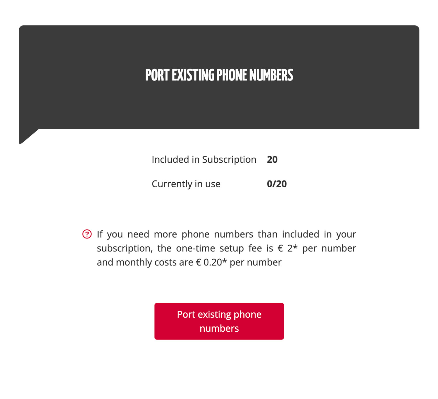 Port existing phone numbers to pascom