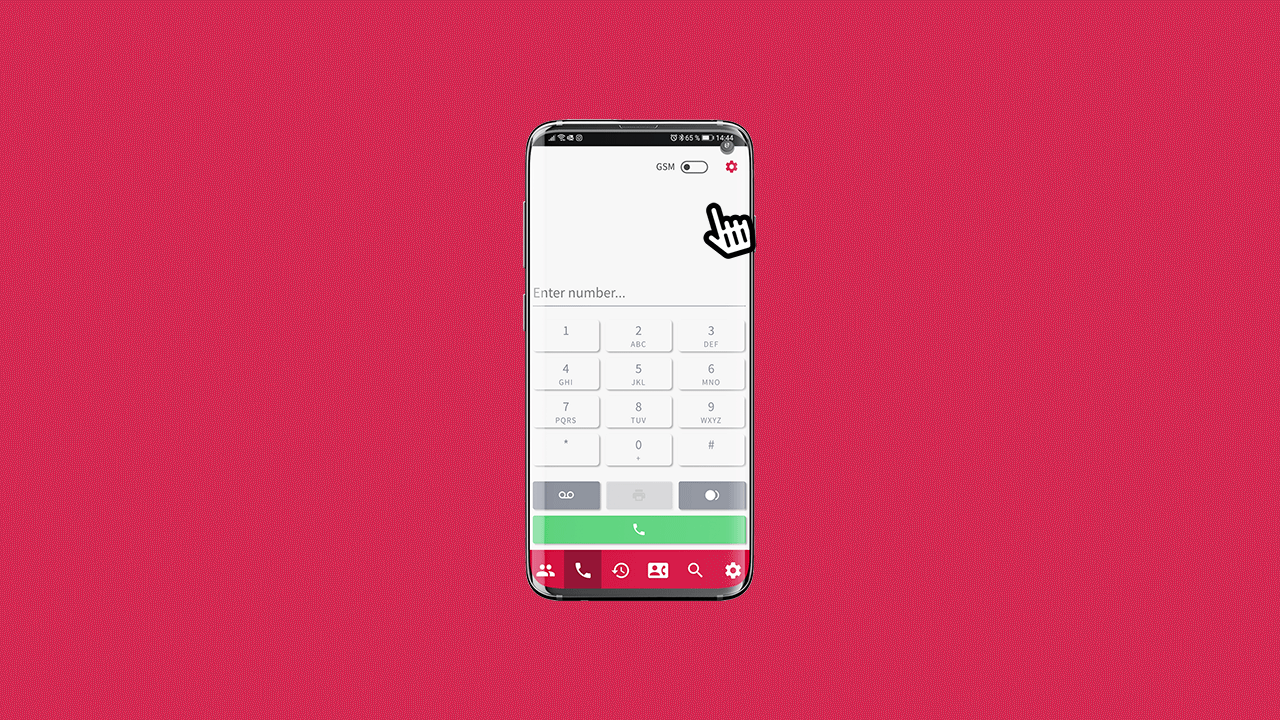 pascom mobile enter GSM fallback options