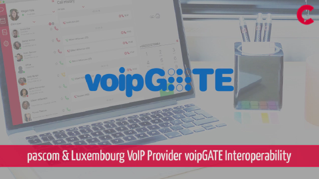 pascom Announces Interoperability with Luxembourg VoIP Provider voipGATE