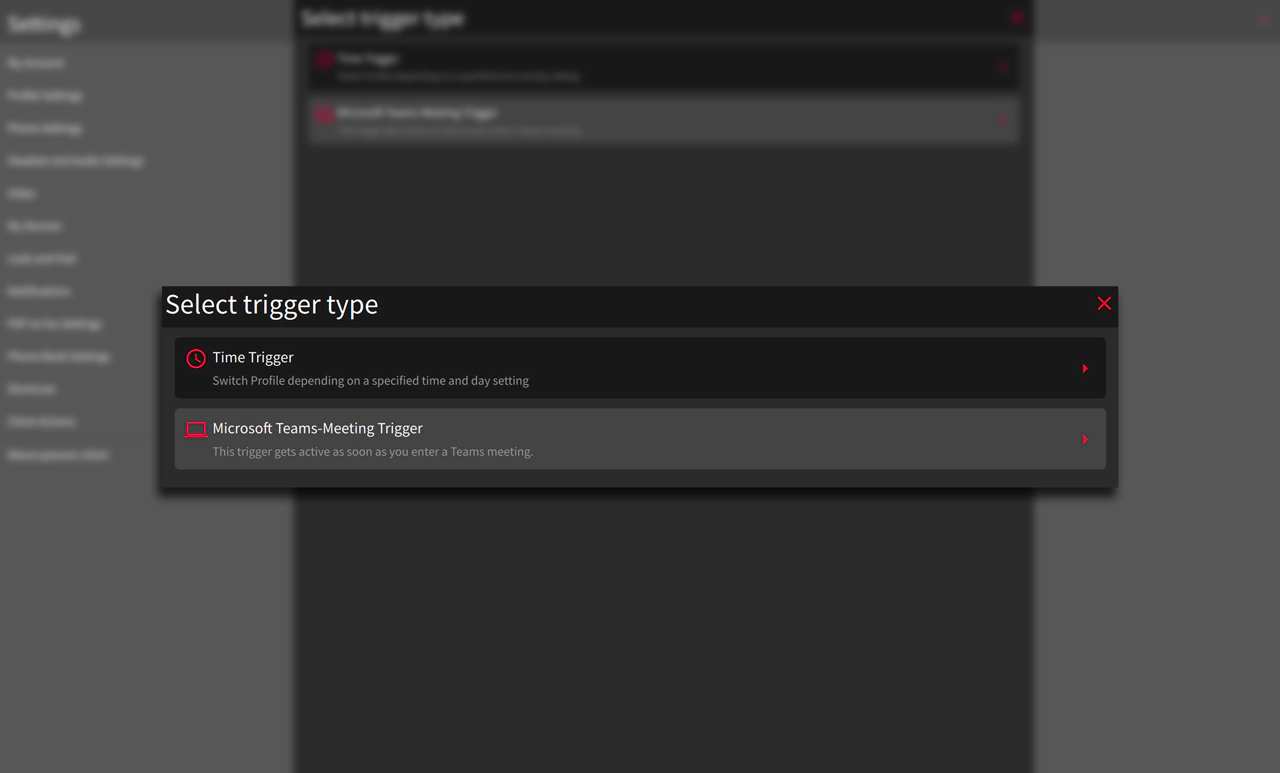 Image - Add custom pascom MS Teams Meeting profile trigger