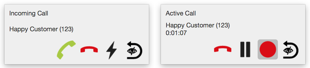 PASCOM agent popup notification