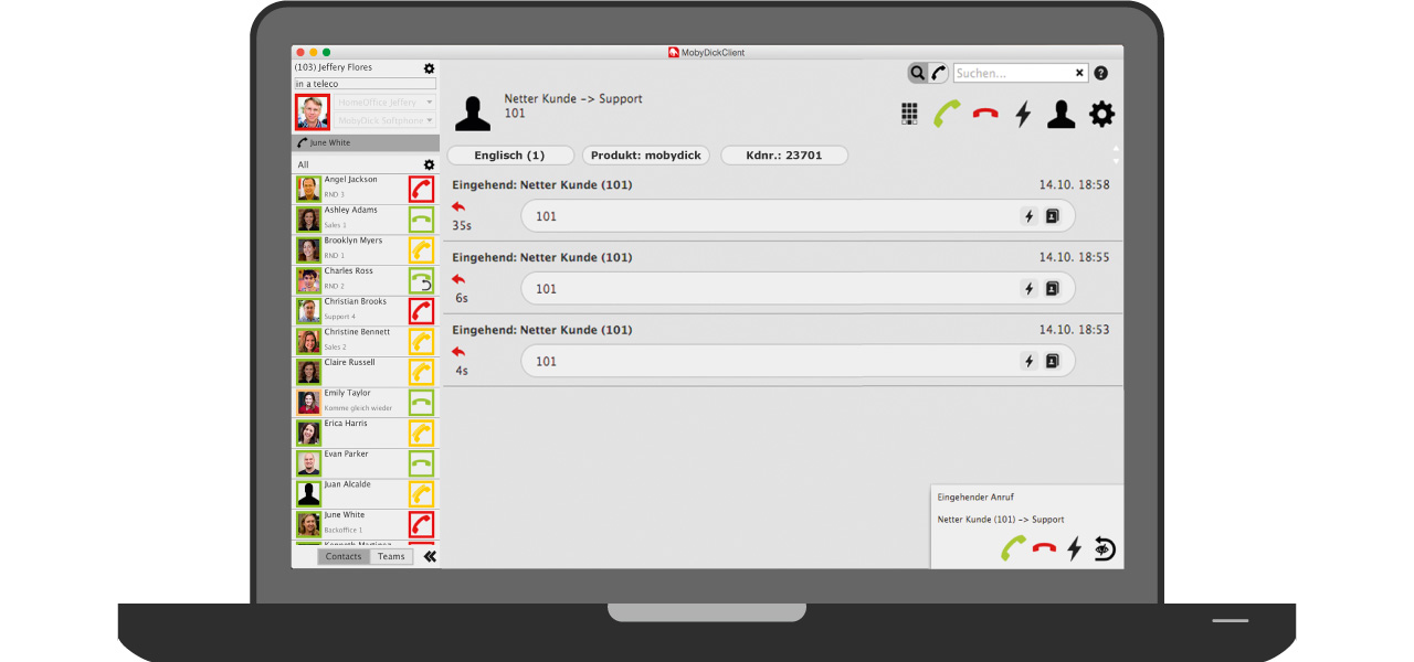 PASCOM Call Labels