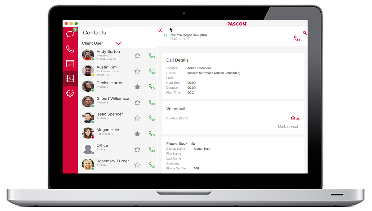 PASCOM 18.05 Voicemail