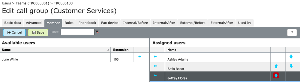 Configure a PASCOM Hunt Groups