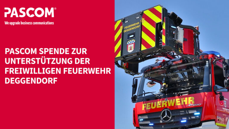 PASCOM Spende zur Unterstützung der Freiwilligen Feuerwehr Deggendorf