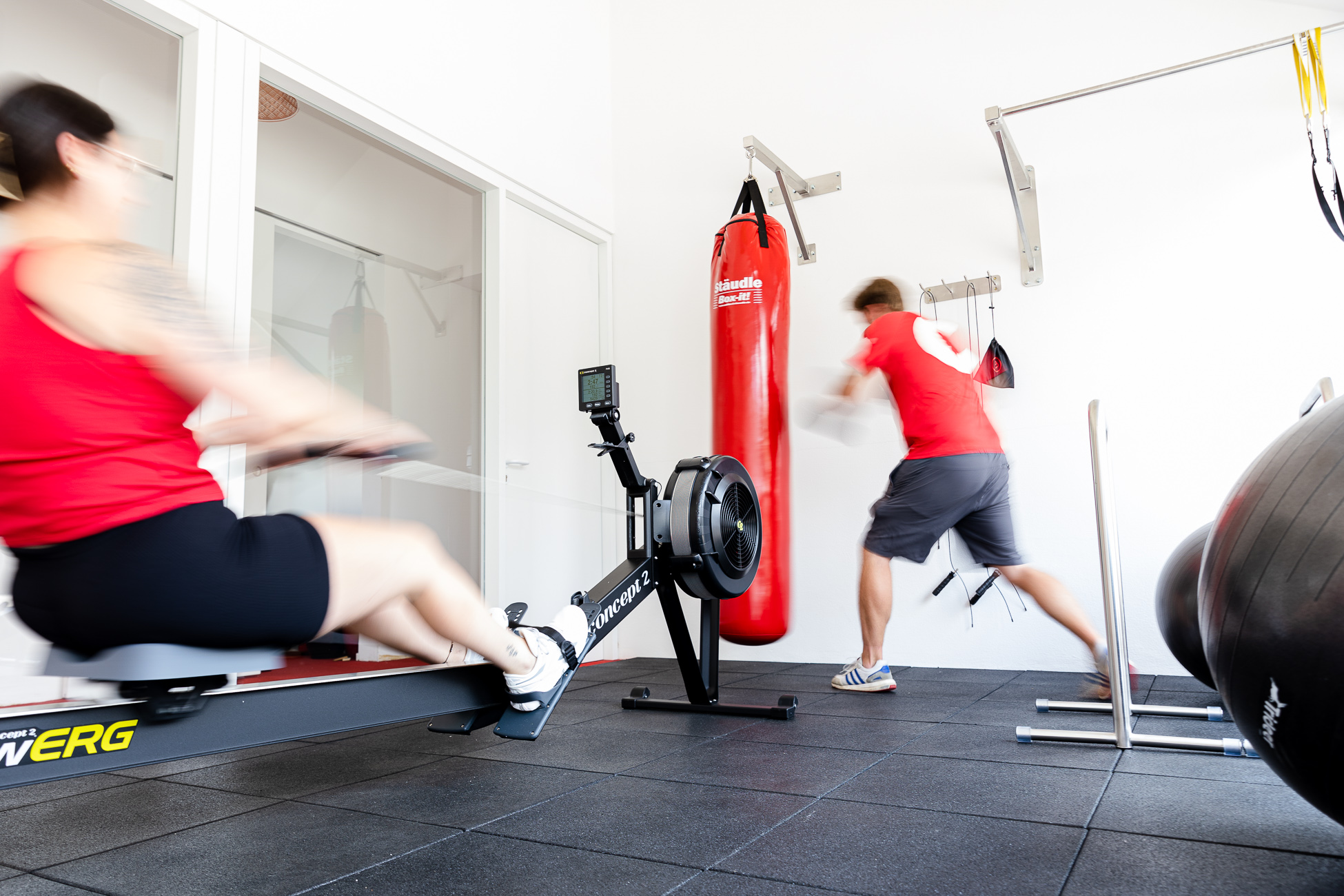 PASCOM employees training in the PASCOM Gym