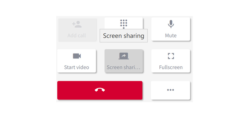 PASCOM Group Collaboration screen sharing