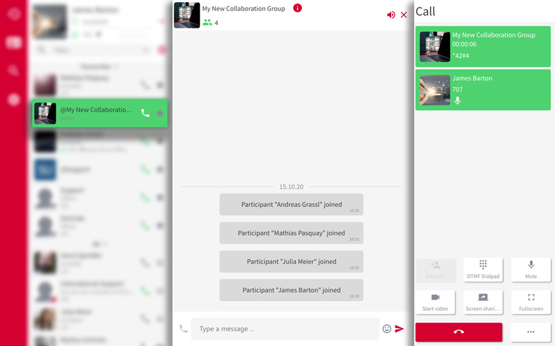 PASCOM Group Collaboration - audio conferencing
