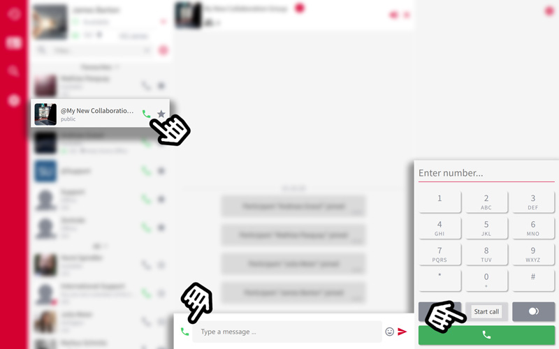 PASCOM Group Collaboration - audio conferencing