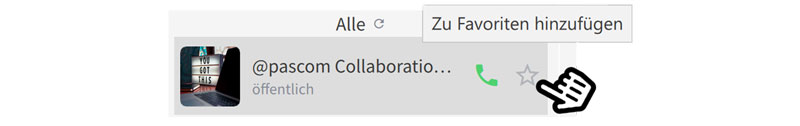 PASCOM Gruppen favorisieren