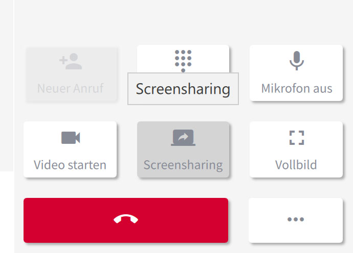 PASCOM Gruppe - Screensharing starten