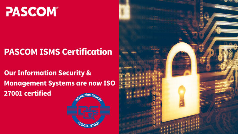 PASCOM is now ISO 27001 Certified