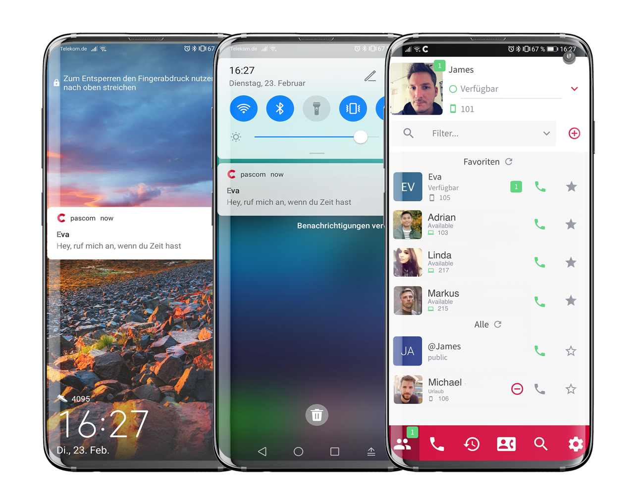 PASCOM Mobile UCC App PUSH Benachrichtigungen