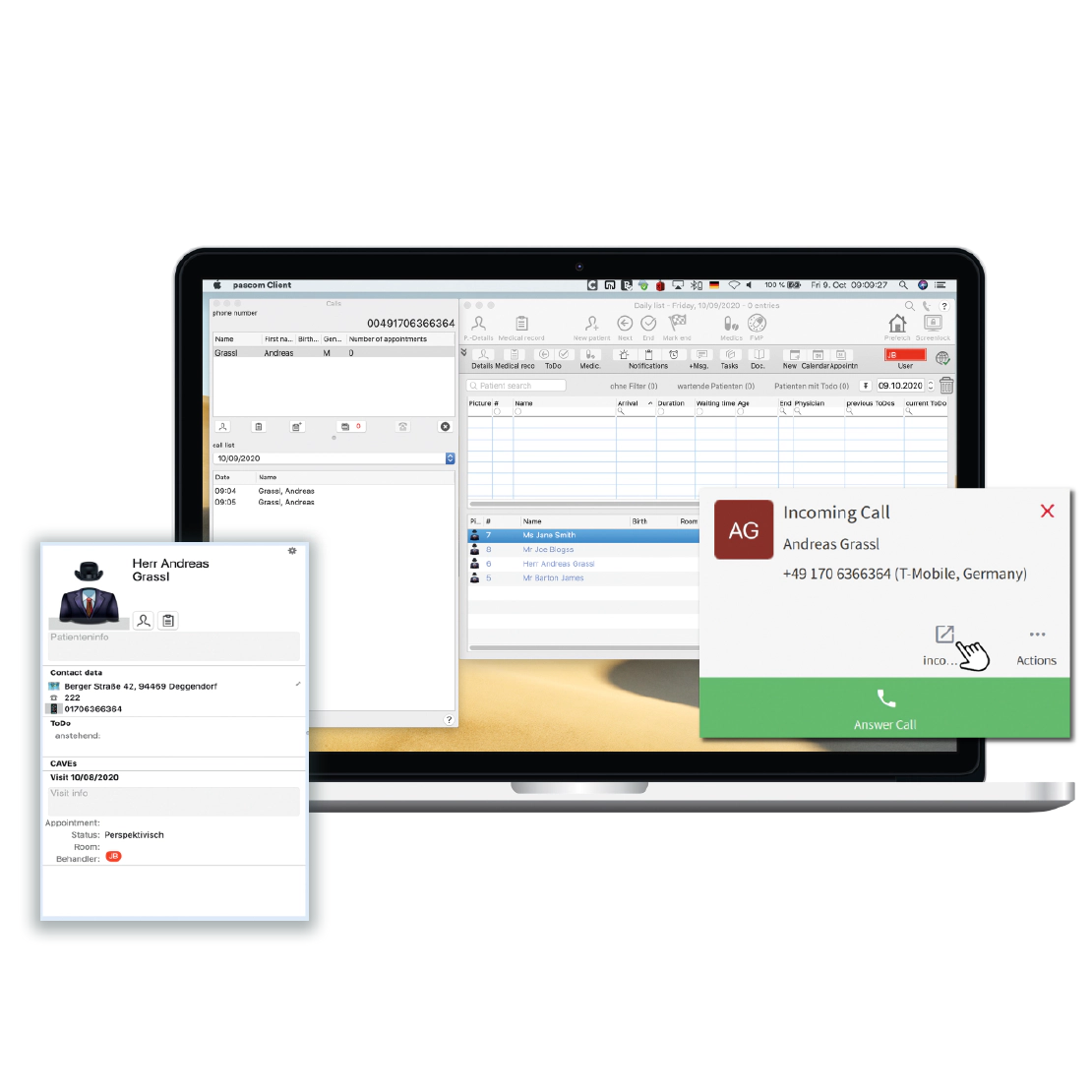 Automatically open patient records