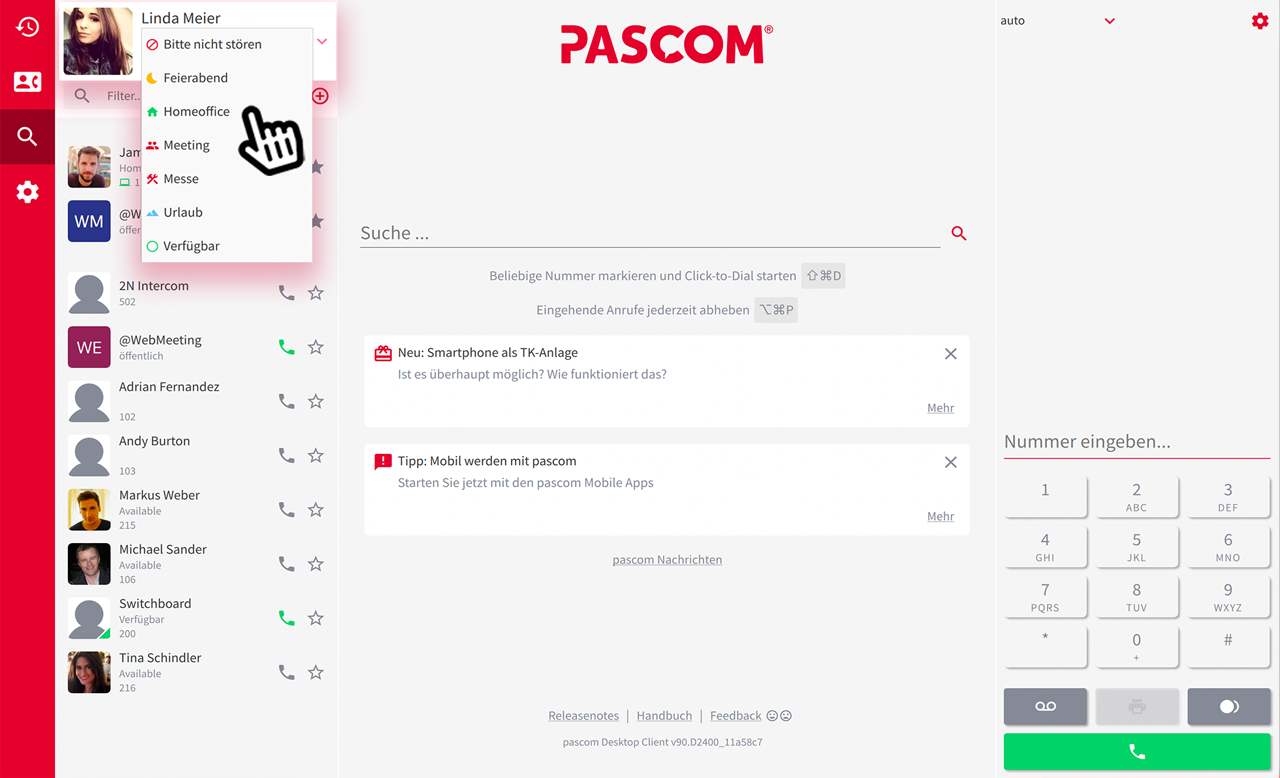 Image - enable PASCOM app profile